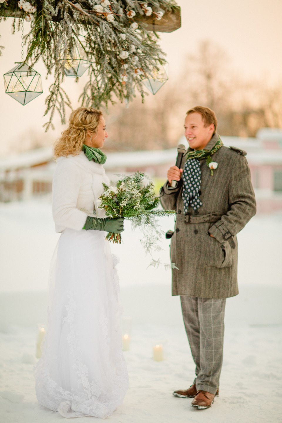 Вальс из снегопада: свадьба Евгении и Антона