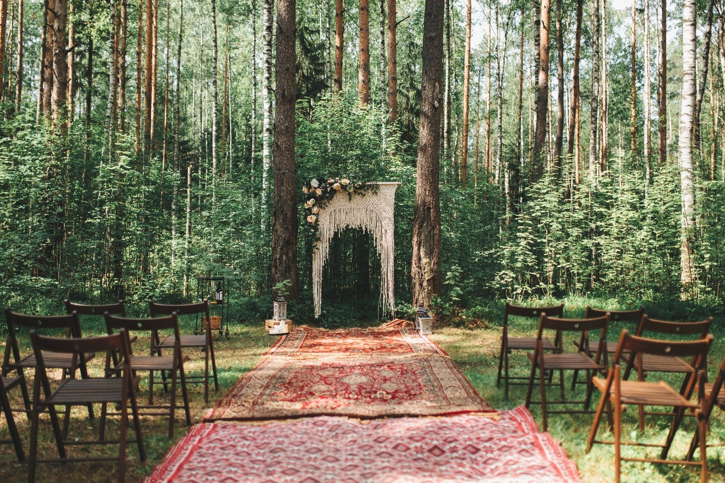 Бохо в лесу: свадьба Евгения и Анастасии