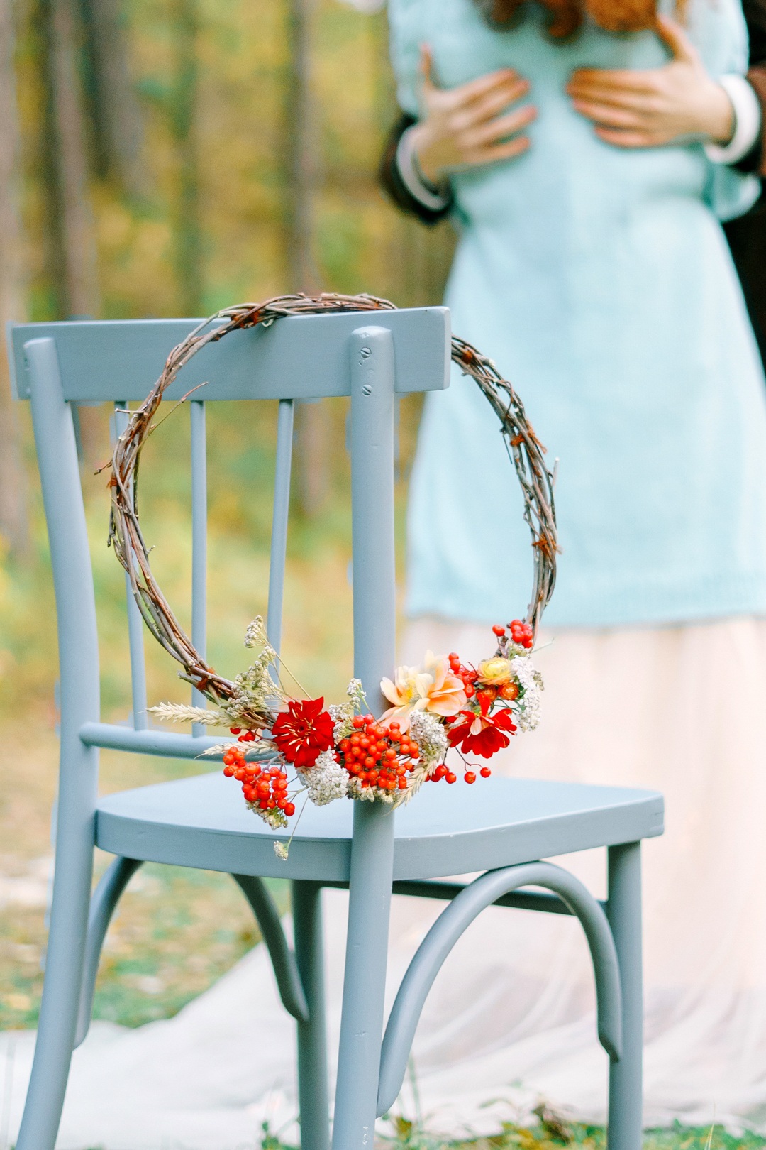 Осенний лес: стилизованная свадьба для двоих