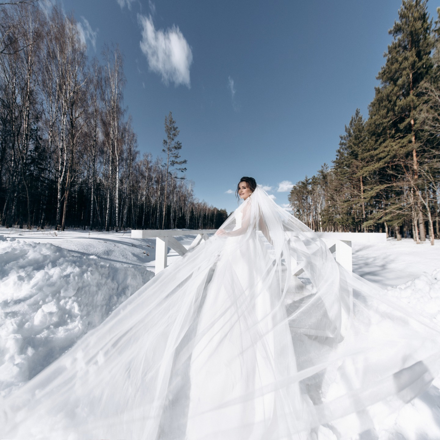 ФОТО ИЗ СТАТЬИ: «Bright silver»: элегантная зимняя свадьба у озера