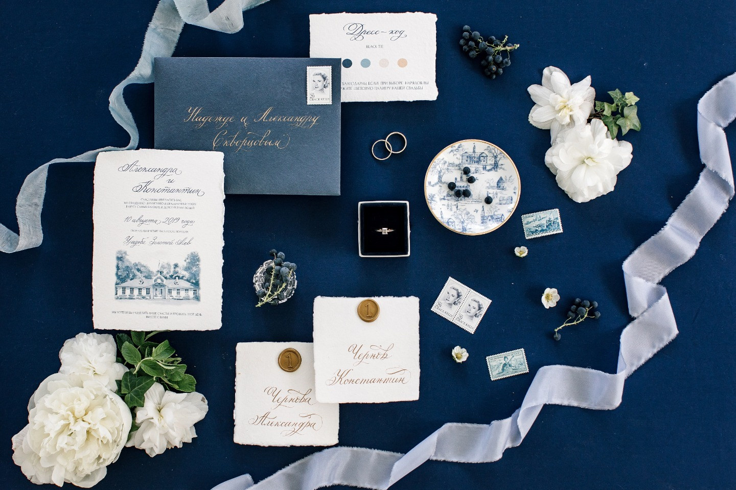ФОТО ИЗ СТАТЬИ: Toile de Jouy & Royal Wedding: стильная свадьба с синим акцентом