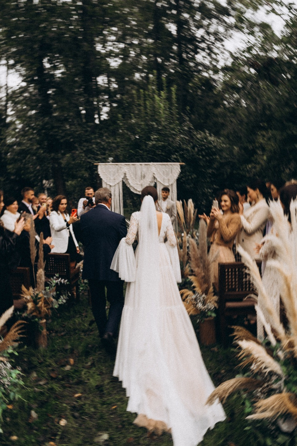 Свадебная церемония и арка макраме